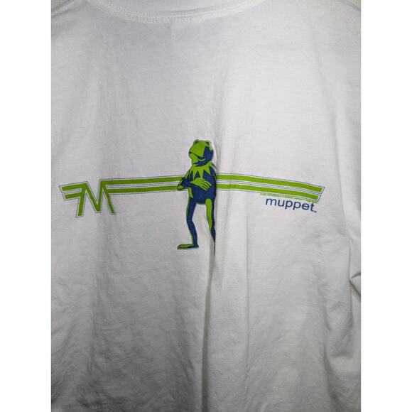 Weezer X Kermit Muppets 2002 Keep Fishin' Tour T Shirt Tee Sz L Anvil Indie Rock - Picture 4 of 6